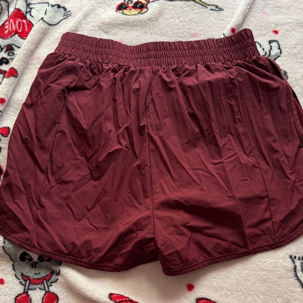 SHEIN Burgundy Athletic Shorts - Picture 2 of 4